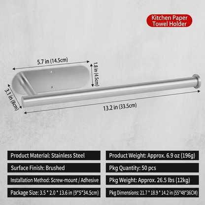 🔧SUS304 stainless steel kitchen paper towel rack