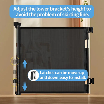 🔄🐾 Retractable Baby Gate,Mesh Baby Gate or Mesh Dog Gate