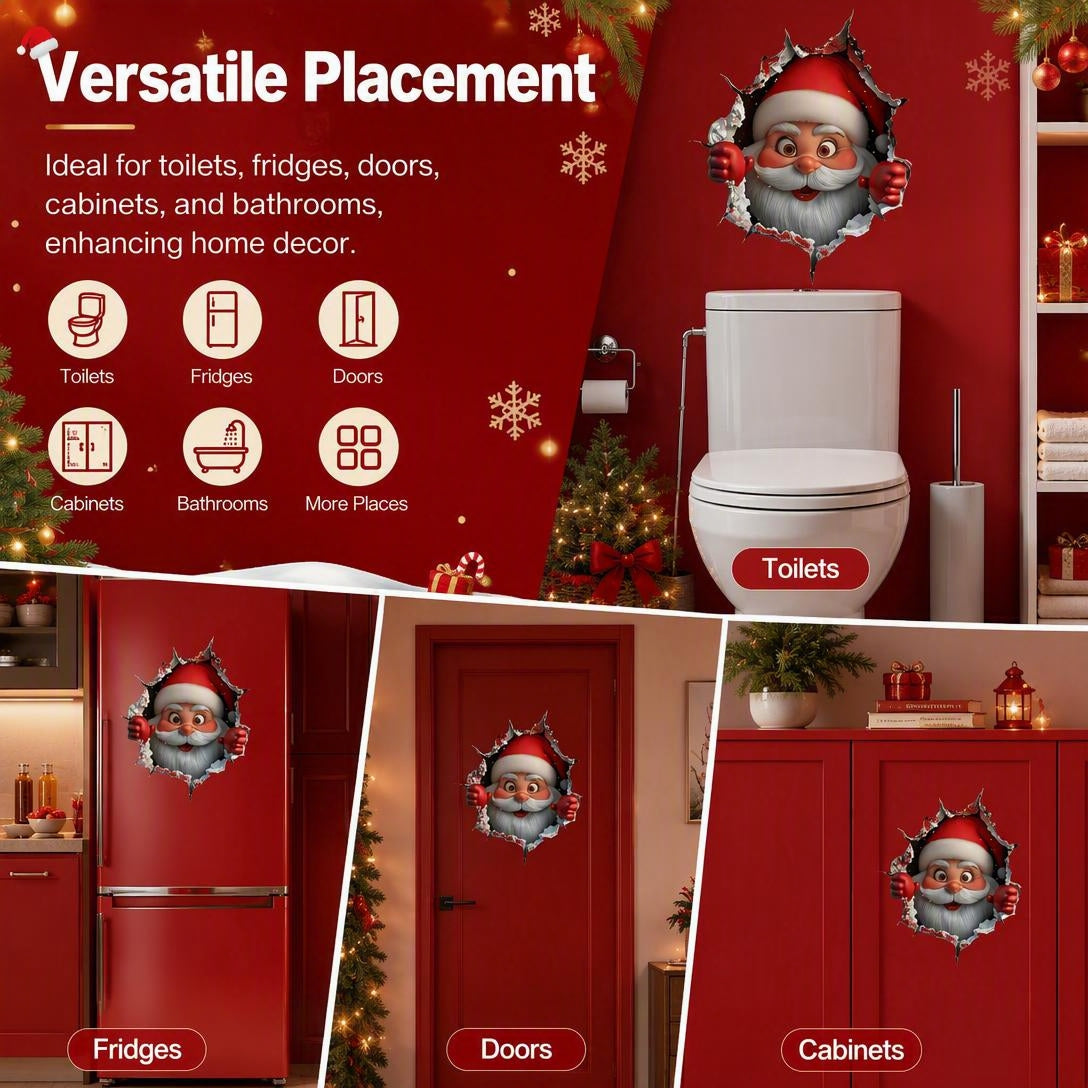 Creative Santa Claus Living Room Background Wall Decoration Stickers
