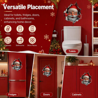 Creative Santa Claus Living Room Background Wall Decoration Stickers