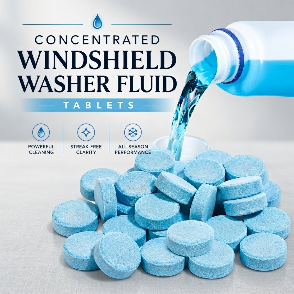🛡️50-tablet pack of concentrated windshield washer fluid tablets