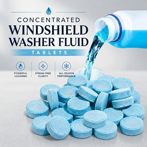 🛡️50-tablet pack of concentrated windshield washer fluid tablets