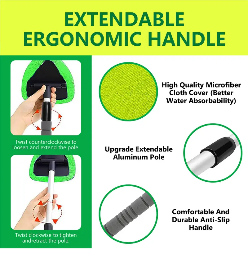 Car Retractable Window Defroster Cleaning Brush