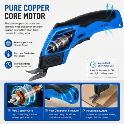 Multi-Purpose Electric Scissors For Cardboard, Fabric, Leather