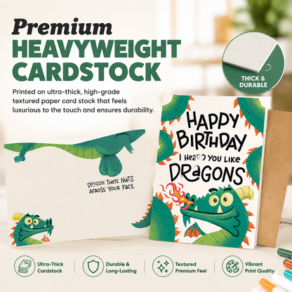 😂💌"I Heard You Like Dragons" Funny Birthday Card