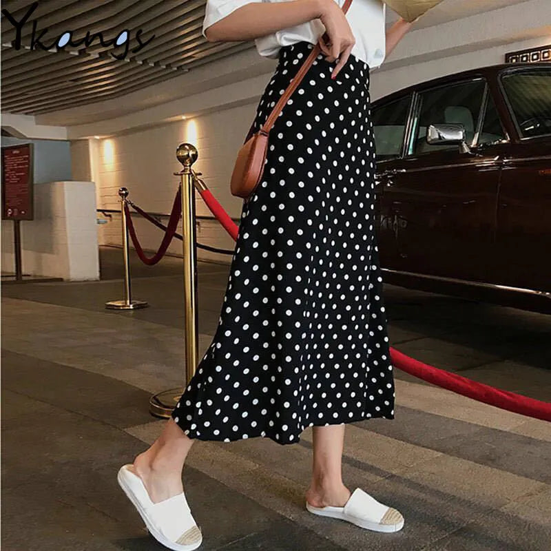 🔥Hot Sale 49% off🌟🍒 Women Vintage Polka Dot Slim High Waist Dress