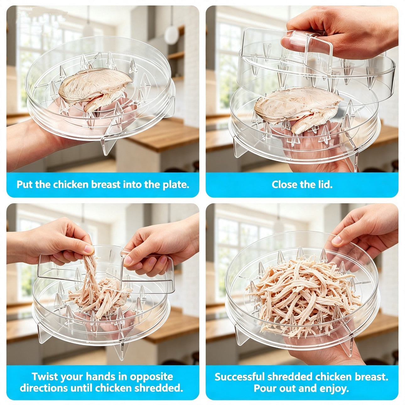 Manual Rotary Large-Capacity Chicken Breast Shredder