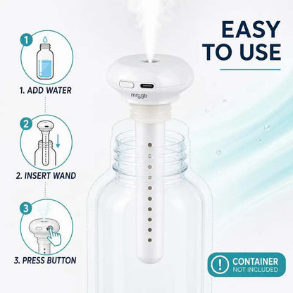 💧 Portable USB-C Cool Mist Humidifier – Tank-Free Ultrasonic Mist Maker