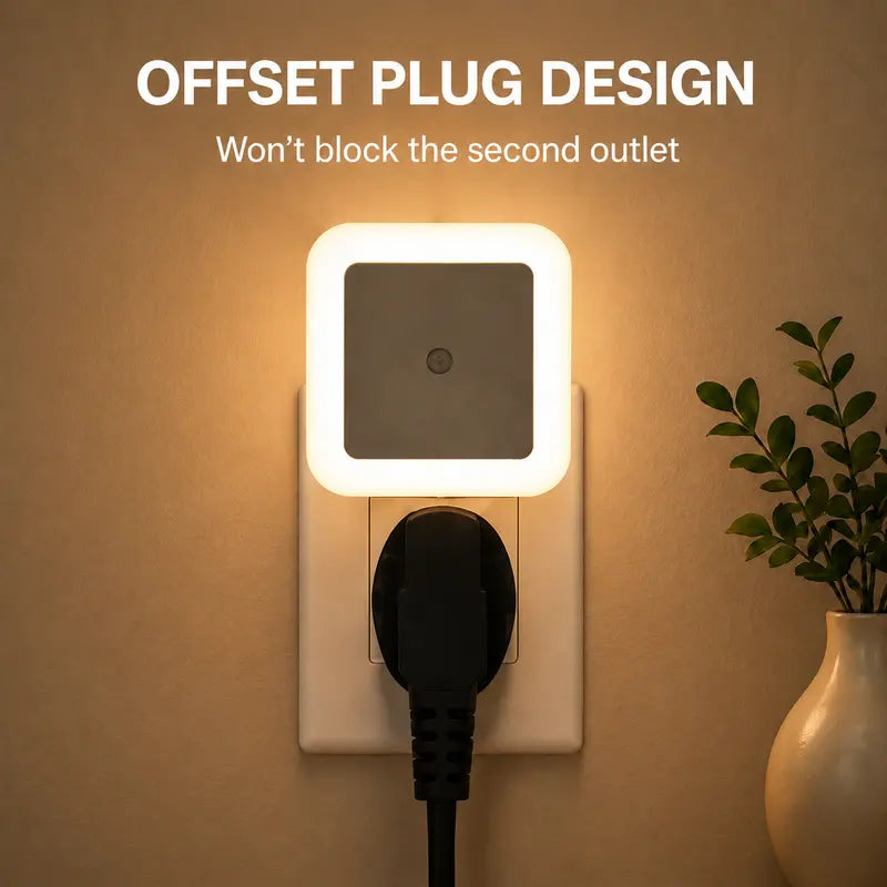 Creative Gift Intelligent LED Plug-in Energy-Saving Light-Controlling Night Light（4Pcs）
