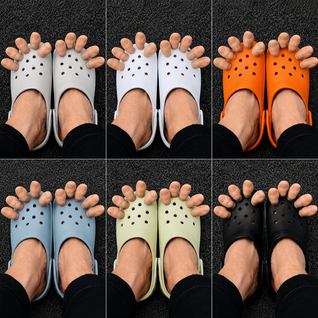 Big Toe Crocodile Curse Funny Clogs