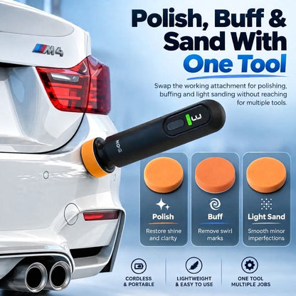 Cordless Car Polish Machine, 12000RPM 3-in-1 Car Detailing Tool