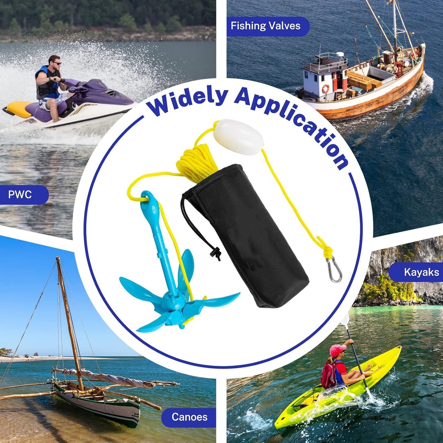 High-End Kayak Folding Anchor Set, Say Goodbye To Boat Drifting