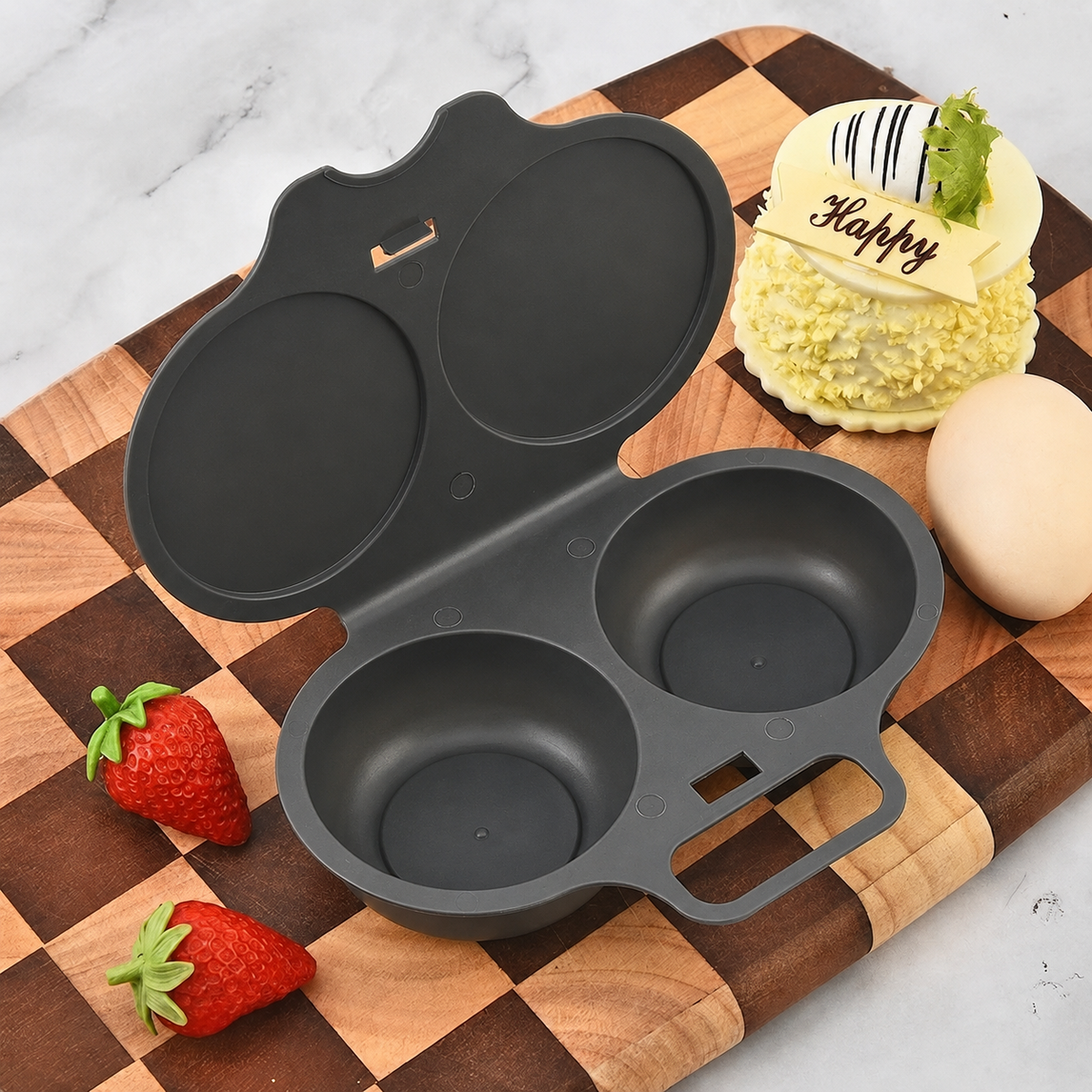 🍳Dual-cavity microwave egg cooker