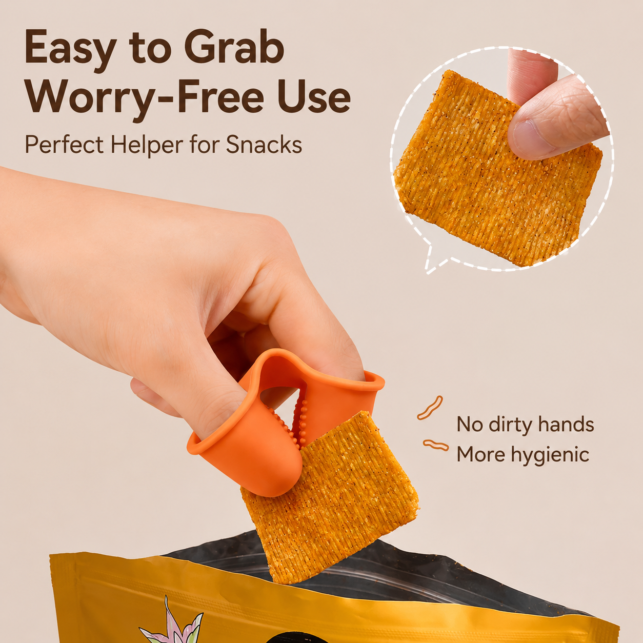 ✋Mess-free silicone food tongs / silicone finger cots