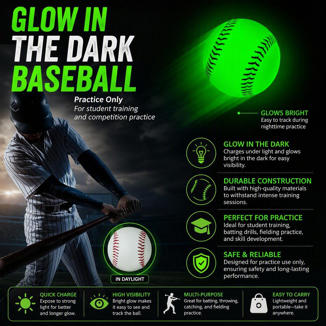 Glow-In-The-Dark Baseballs For Training