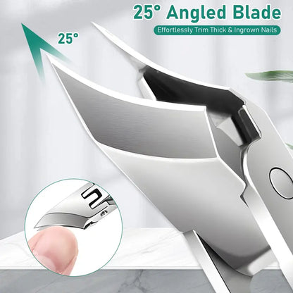 💨Wide Jaw Opening Anti-Splash Slanted Eagle Beak Beveled Nail Clipper Set