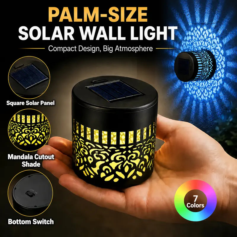 💫 Seven-Color Changing Solar Projection Wall Light Decorative
