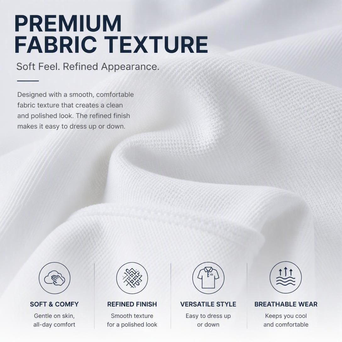 Men's Cotton-Simulated Polo Cultural T-Shirt