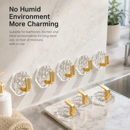 🔥Buy More Save More🔥Heavy-Duty Plastic Self-Adhesive Hexagonal Ripple Hooks