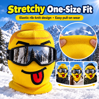 😂Funny Yellow Toy Figurine Head Ski Mask Balaclava