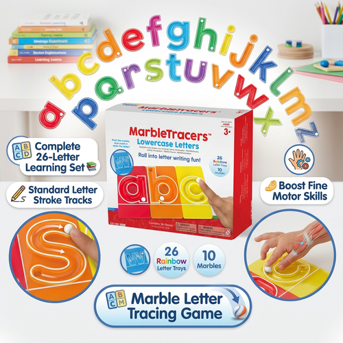 📚🔤Lowercase letter thinking English party board game pinball tracer