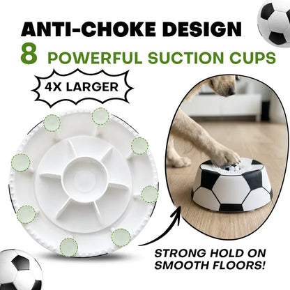 ⚽🐕 Soccer Style Multi purpose dog bowl ,Dog Liquid Slow Feeder,Lick Bowl Mat with Ball