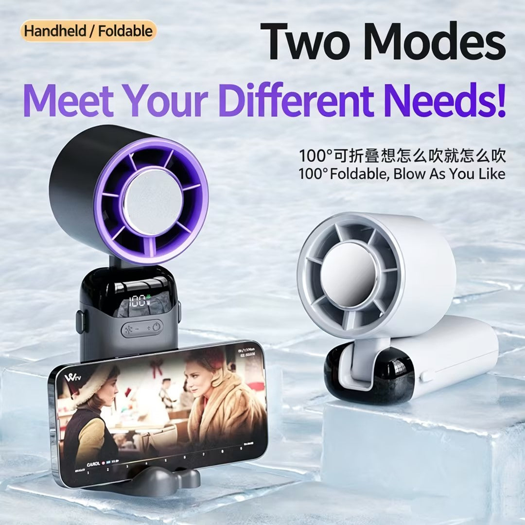 Portable handheld electric fan