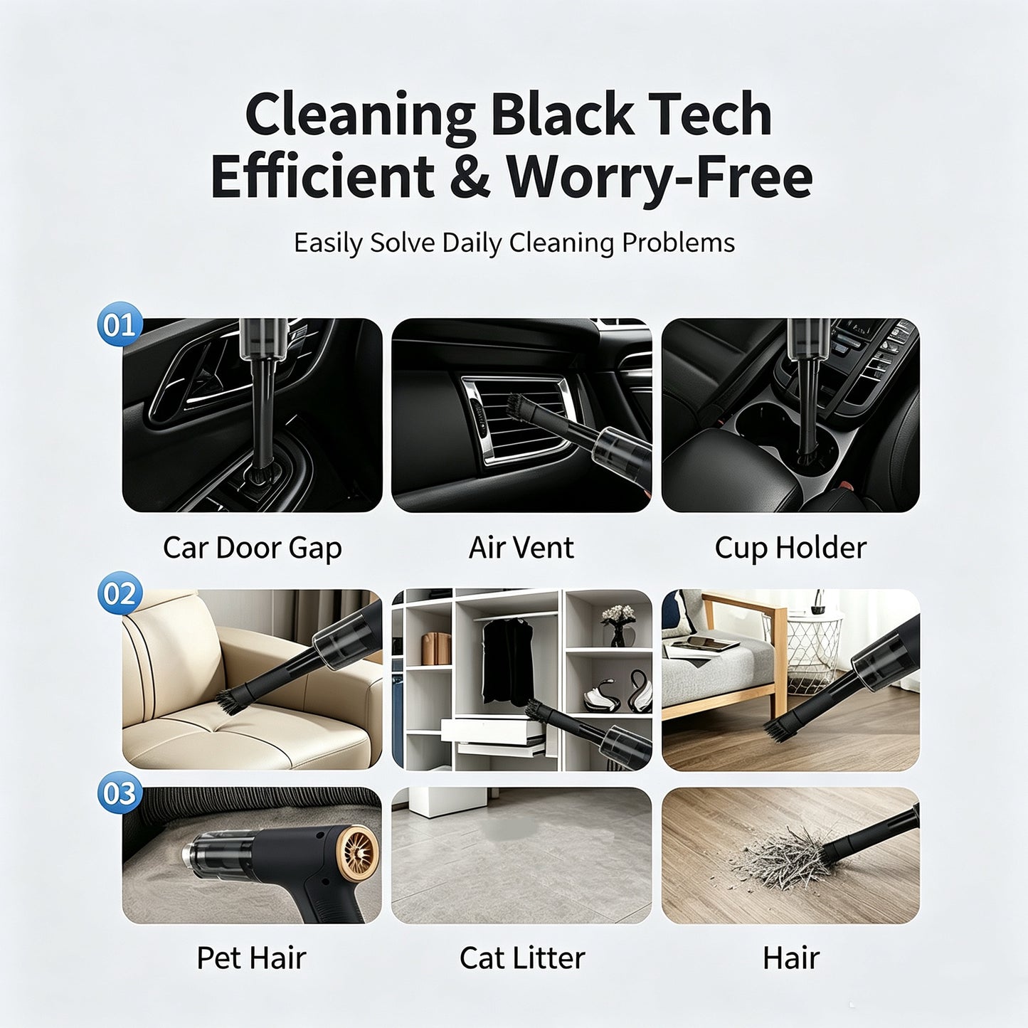 Portable Handheld Car Cordless Vacuum Cleaner