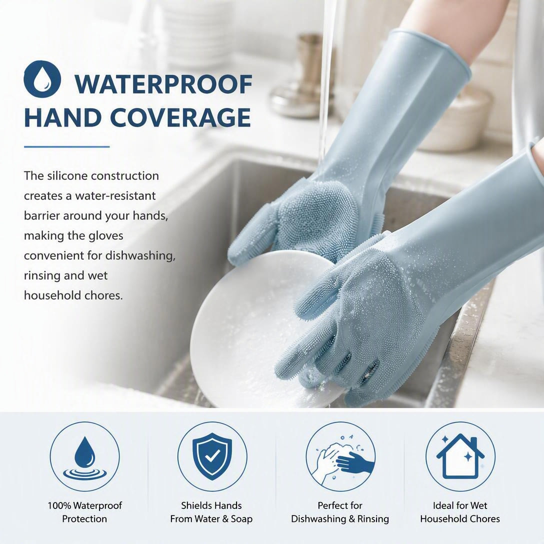 Silicone Kitchen Gloves For Home & Pet Care