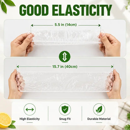 🥗100 PCS Disposable Elastic Food Covers