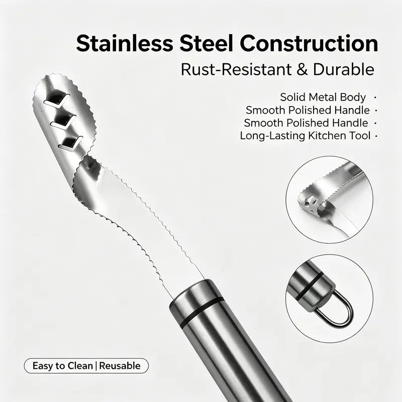 🔪Stainless steel serrated chili pepper deseeder