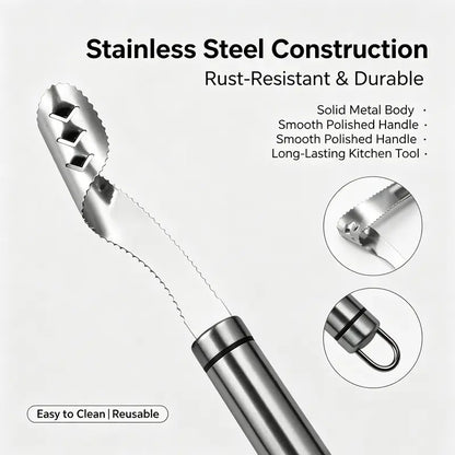 🔪Stainless steel serrated chili pepper deseeder
