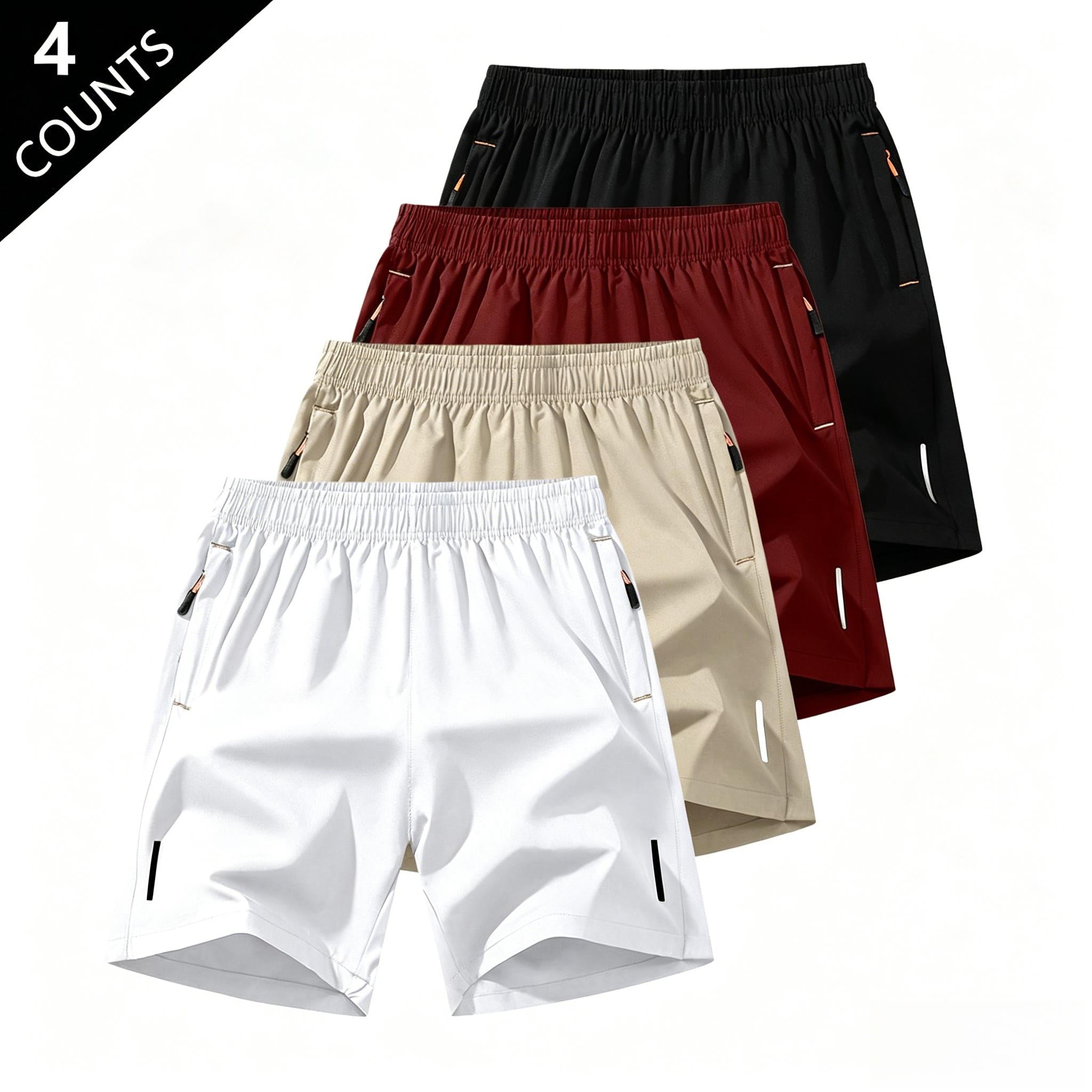 4-Pack (Black+Wine red+Khaki+White)