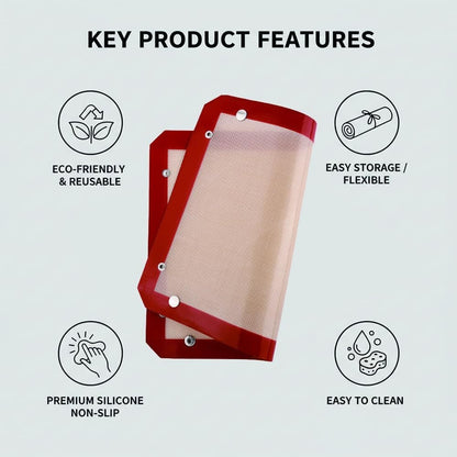 🍪 Transformable Snap-Up Silicone Baking Mat | 2-in-1 Non-Stick Baking Tray