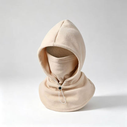 One‑Piece Winter Full Head Face Neck Cover With Drawstring Adjustable