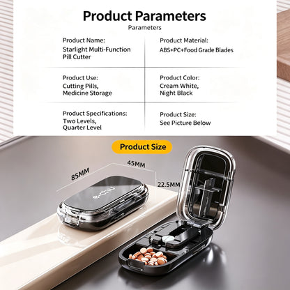 🔥Upgrade-Designed Compact 3-in-1 Pill Splitter Organizer - ABS+PC