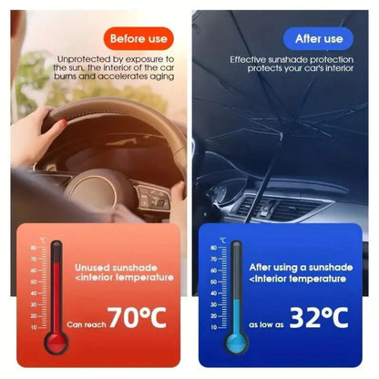 🛠️Portable car sunshade, windshield sun shade