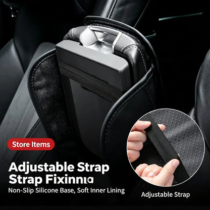🚗Multi-functional car armrest box mat (with built-in storage bag)