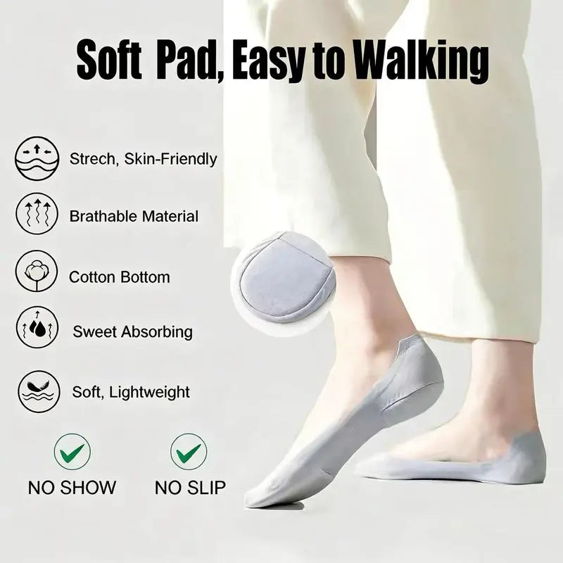 Women's Invisible Sponge Stockings, Simple Invisible Ankle Stockings
