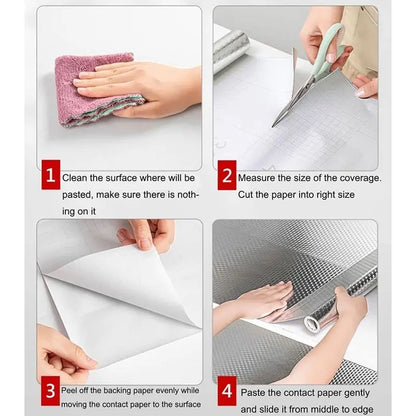 🏠 Waterproof and heat-resistant aluminum foil anti-oil sticker