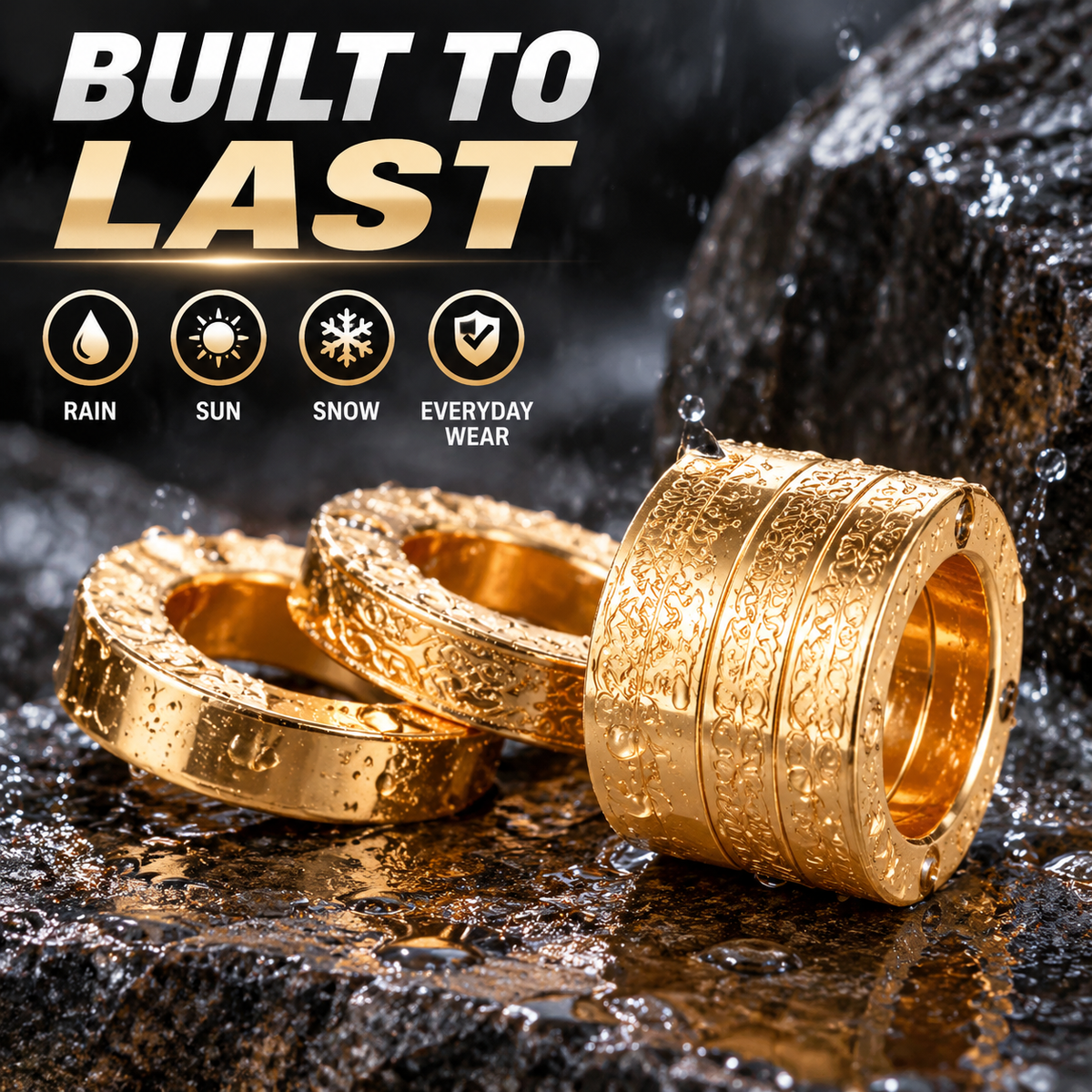 💍Transformable EDC ring—combines self-defense and emergency window-breaking functions; suitable for outdoor carry