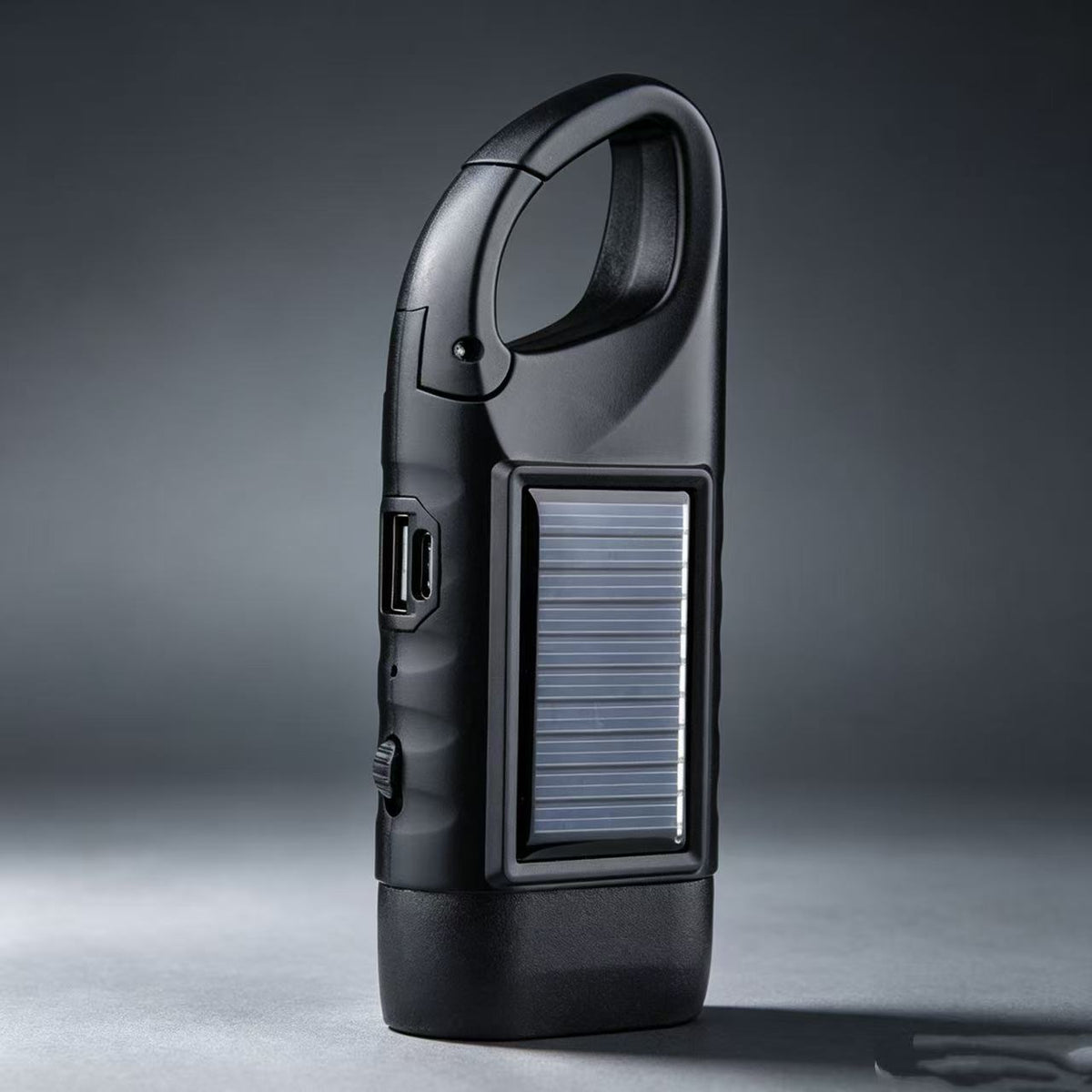 Solar Outdoor Hand-Crank USB-Type Flashlight