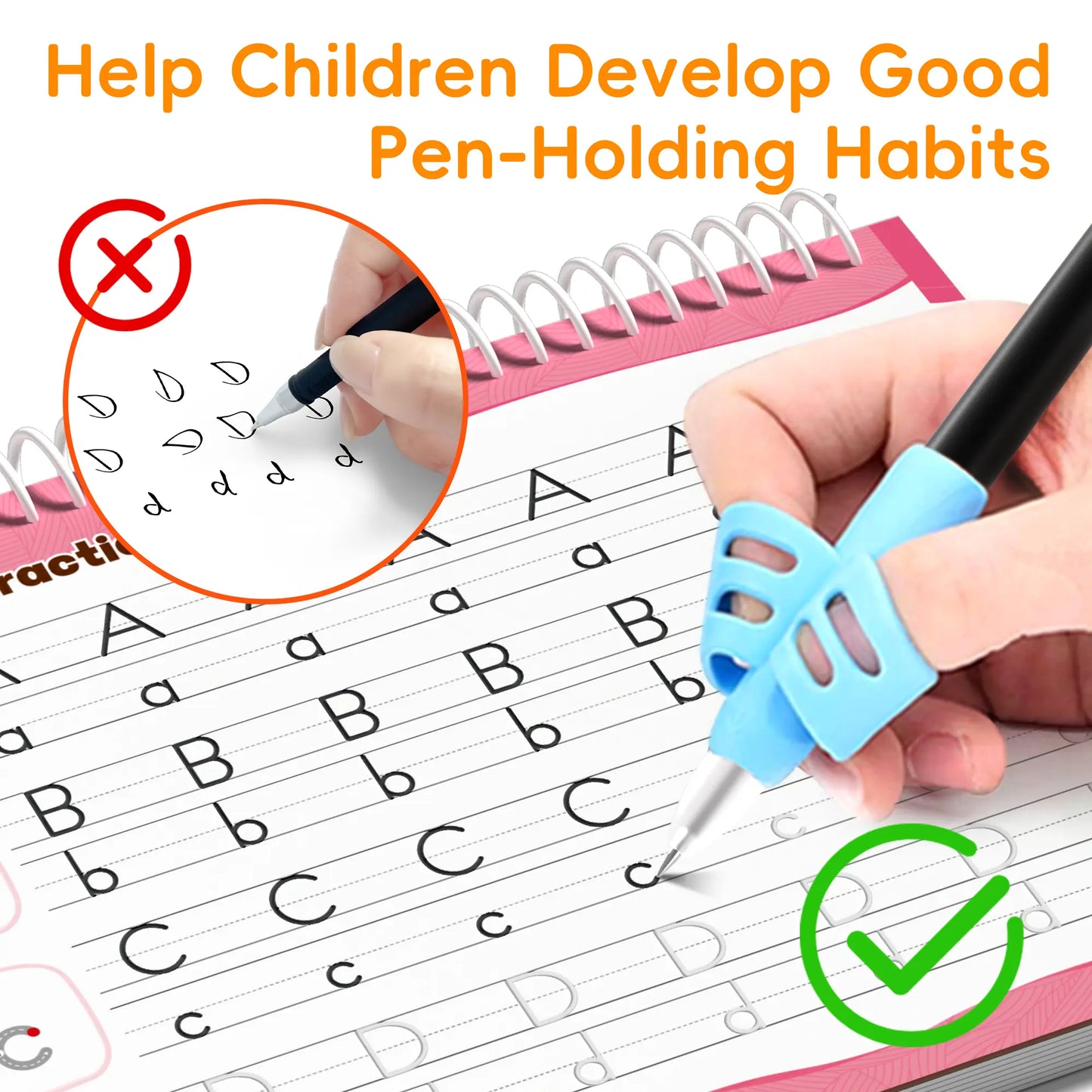 📚 Reusable Grooved Handwriting Workbook for Kids