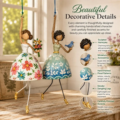 ✨ Whimsical Dancing Lady Hanging Ornament 🌸 — Bring Art & Elegance to Your Space! 🏡🔥