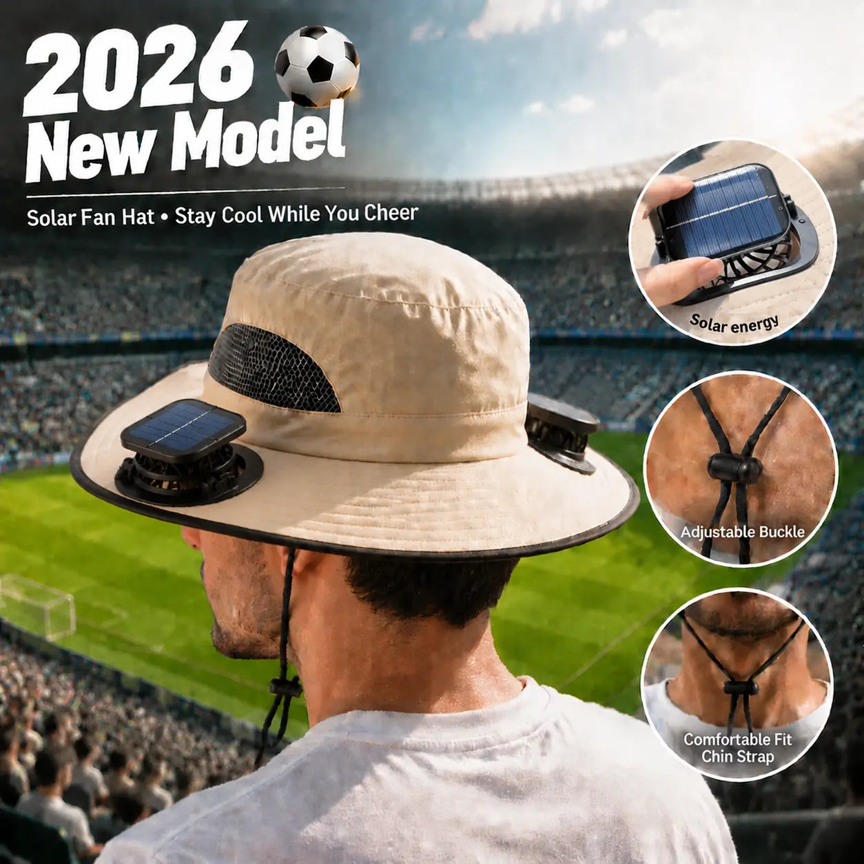 🌞New Solar-Powered Outdoor Cooling Fan Hat