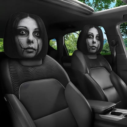 👿🔥 GM-Compatible Washable Cotton Car Seat Headrest Covers 2-Pcs