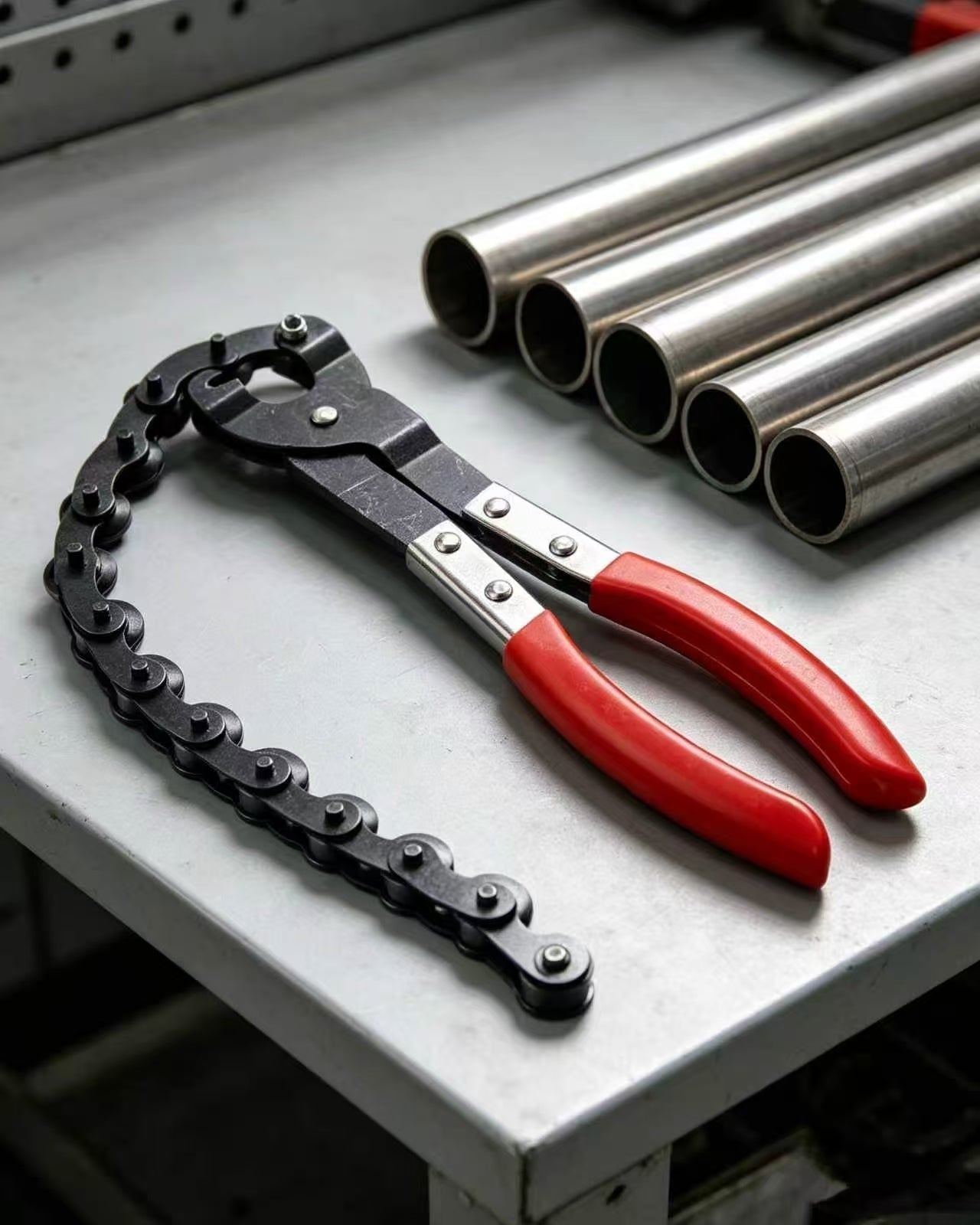 💥Exhaust Cutter, Cuts 3/4" to 3-1/4" Pipe, Durable Chain Cutter Tool