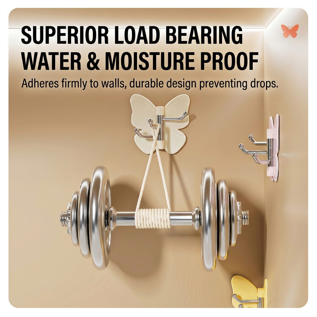🦋4 pieces of high-quality appearance butterfly hooks, firmly grasped, no need for drilling