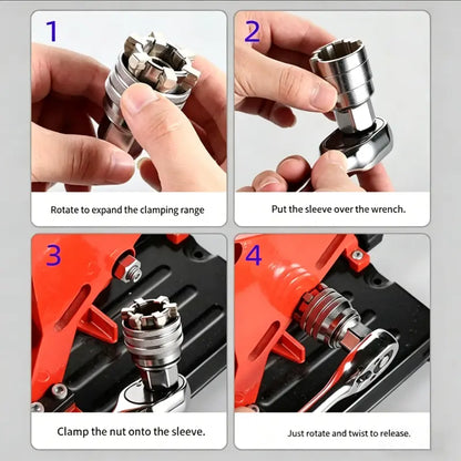 Adjustable Multi Purpose Socket Wrench - Universal Repair Tool