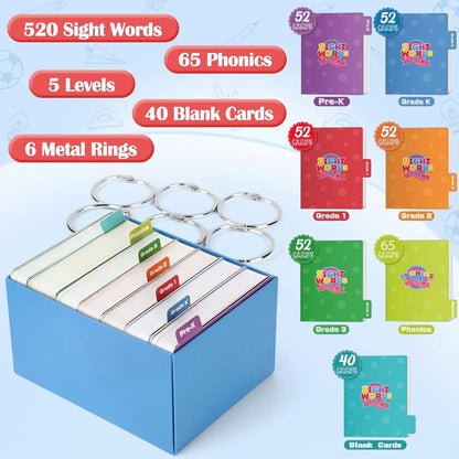 📚Torlam Phonics Flash Cards for Learning to Read